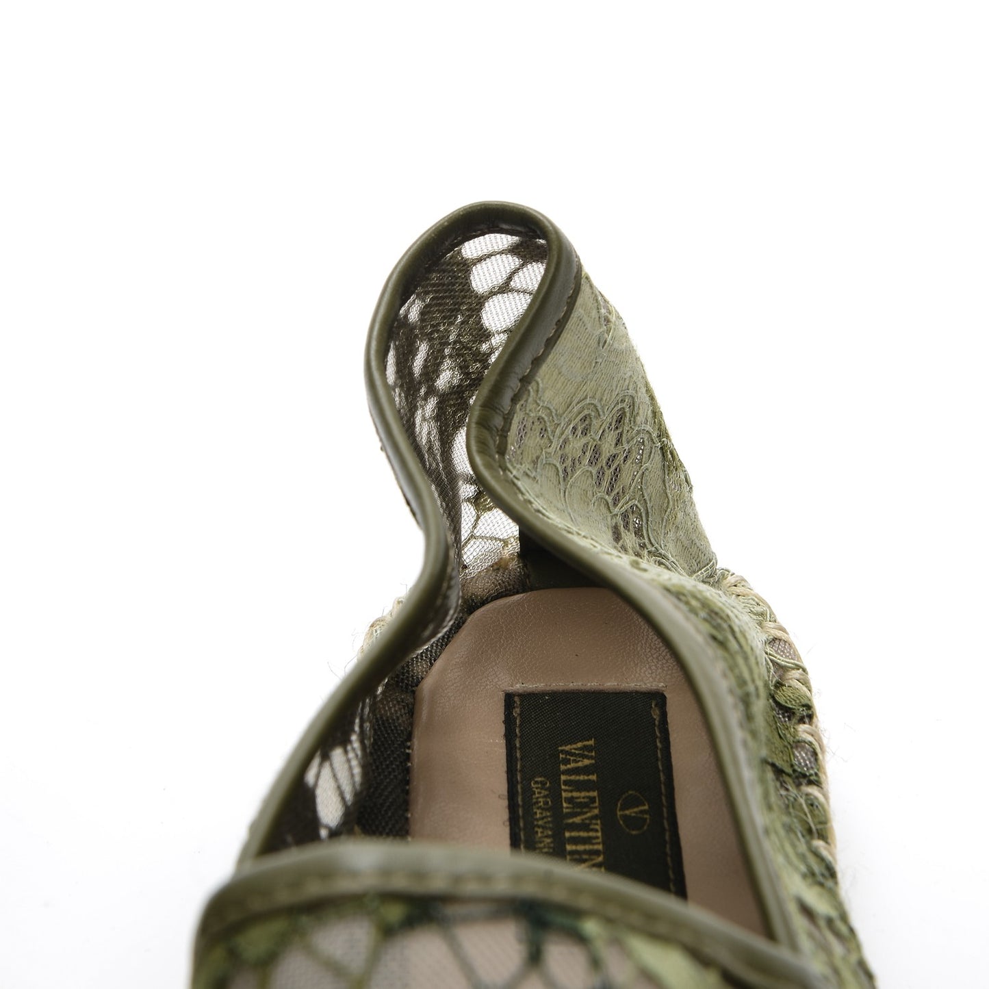Lace Espadrilles 39 Green
