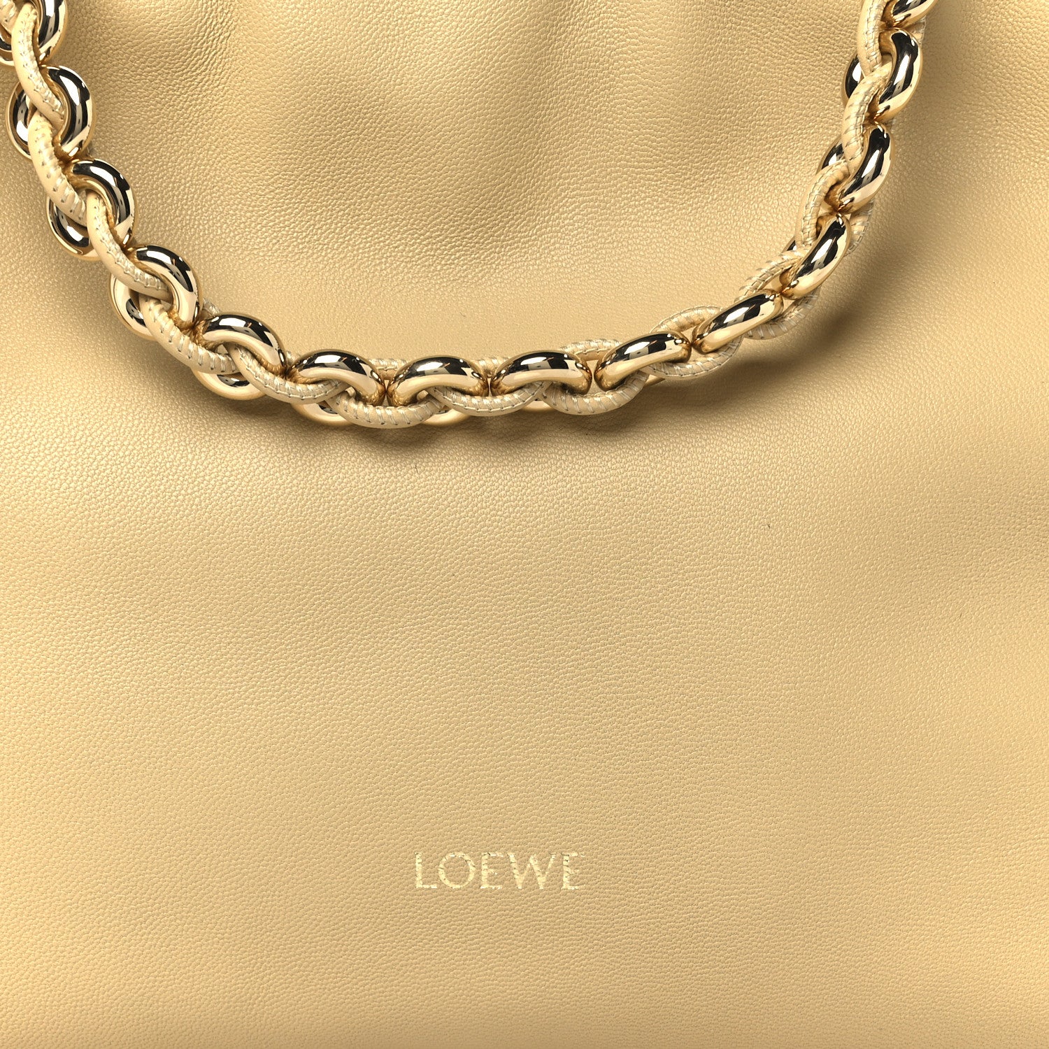 Loewe Mellow Nappa Medium Donut Chain Flamenco Knot Clutch Sahara 8 of 10