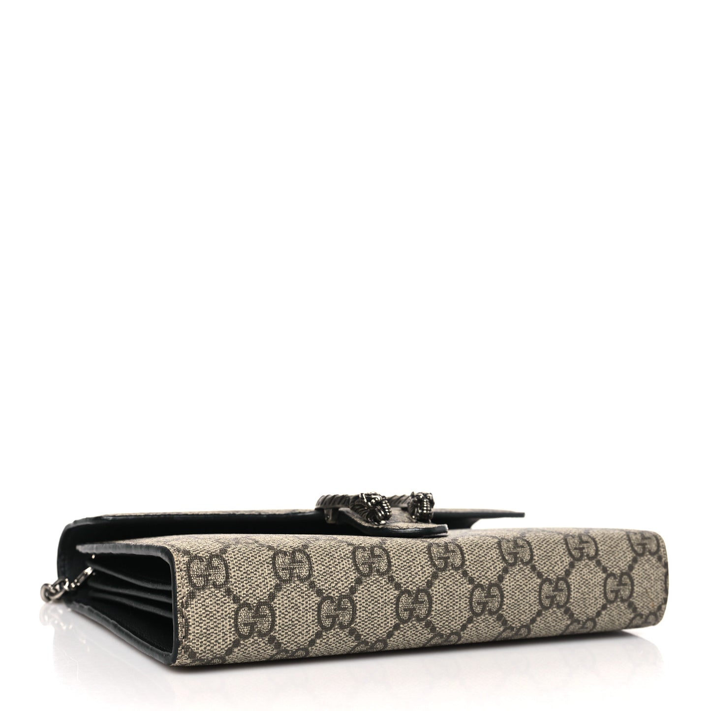 GG Supreme Monogram Mini Dionysus Chain Wallet Beige Black