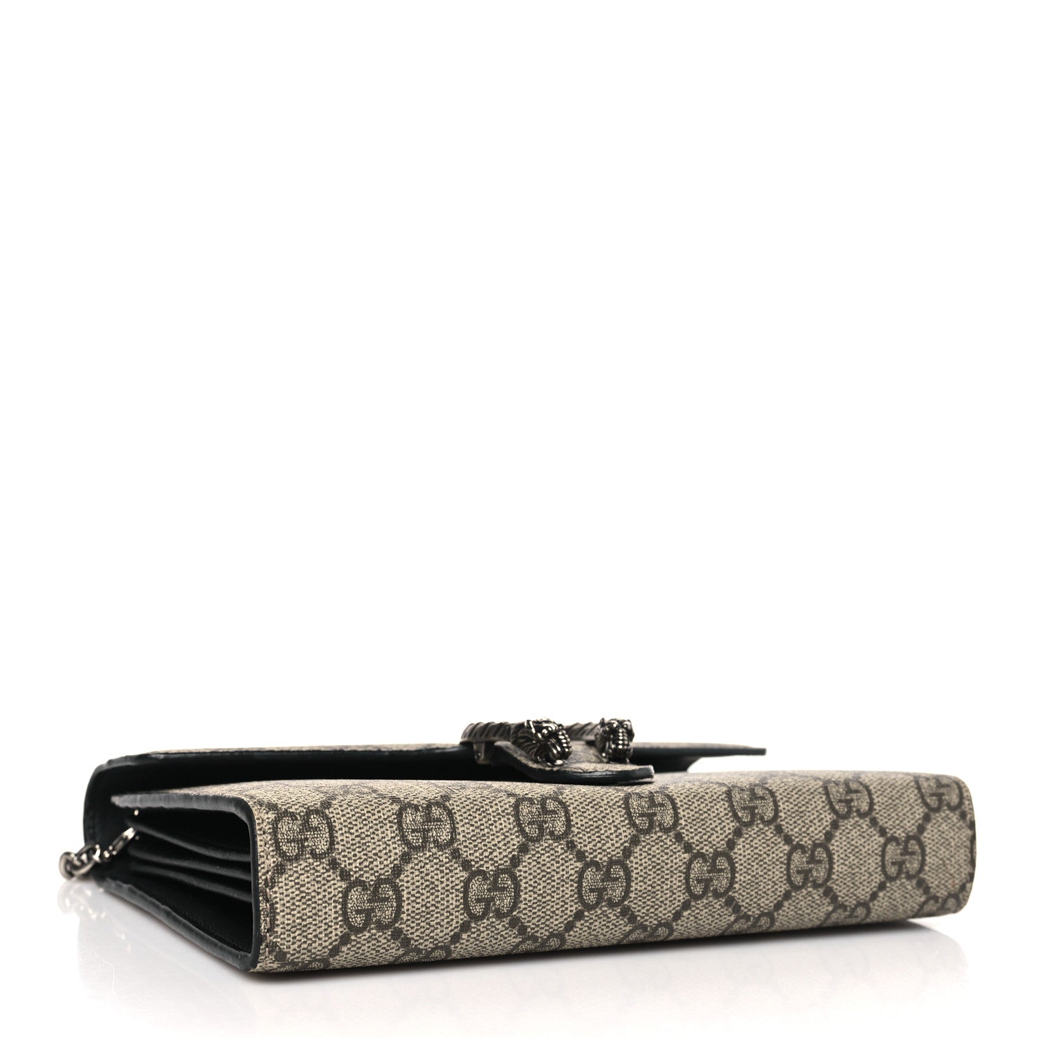 Gucci GG Supreme Monogram Mini Dionysus Chain Wallet Beige Black 4 of 8