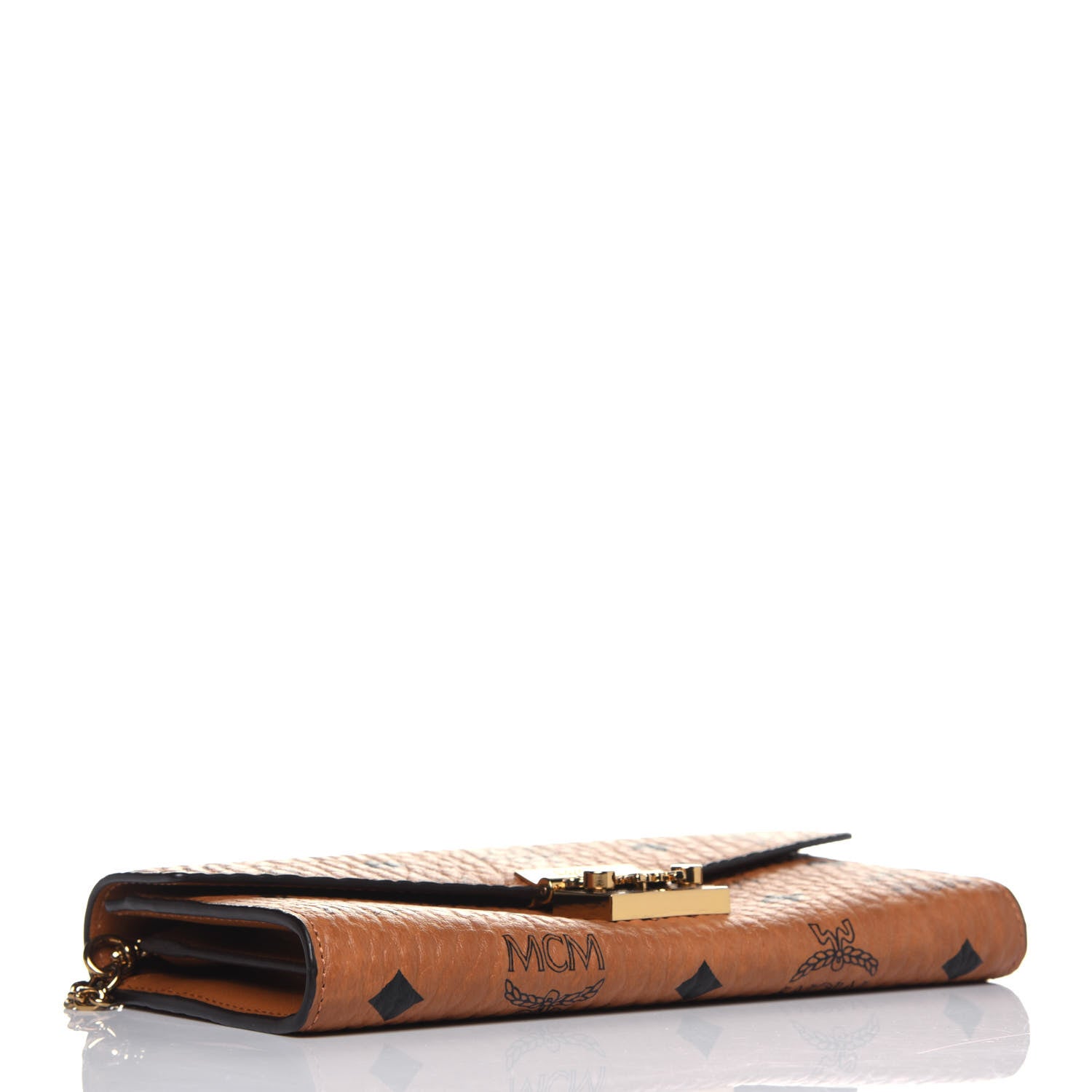 MCM Visetos Large Patricia Wallet On Chain Cognac 4 of 10
