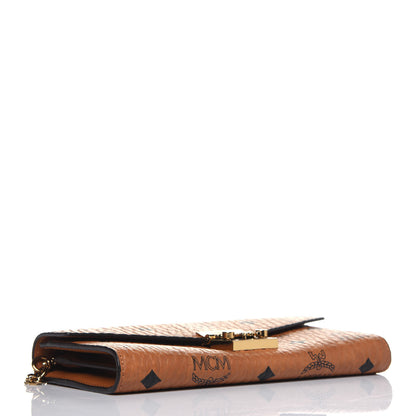 MCM Visetos Large Patricia Wallet On Chain Cognac 4 of 10