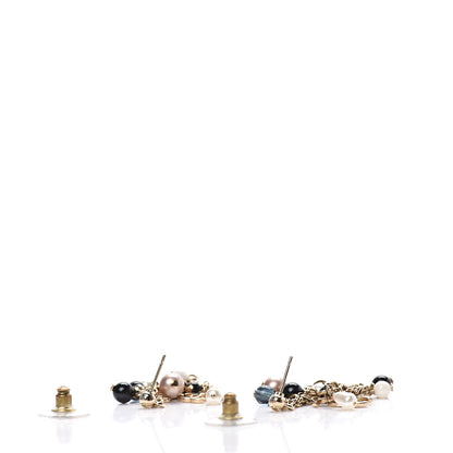 Chanel Pearl Chain CC Dangle Earrings 3 of 5