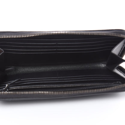 Bottega Veneta Nappa Intrecciato Zip Around Wallet Black 5 of 10
