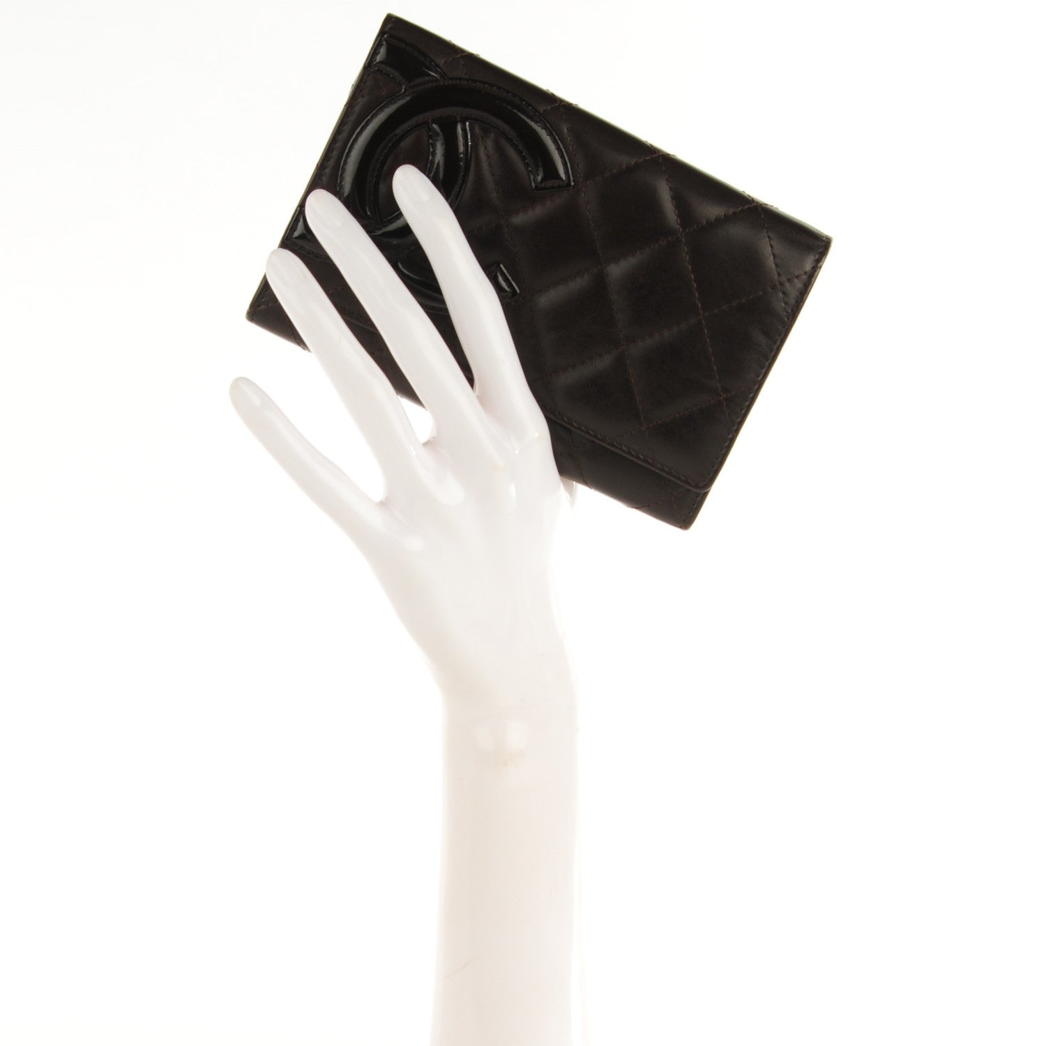 Chanel Calfskin Quilted Cambon Quilted Flap Wallet Dark Brown 2 of 8