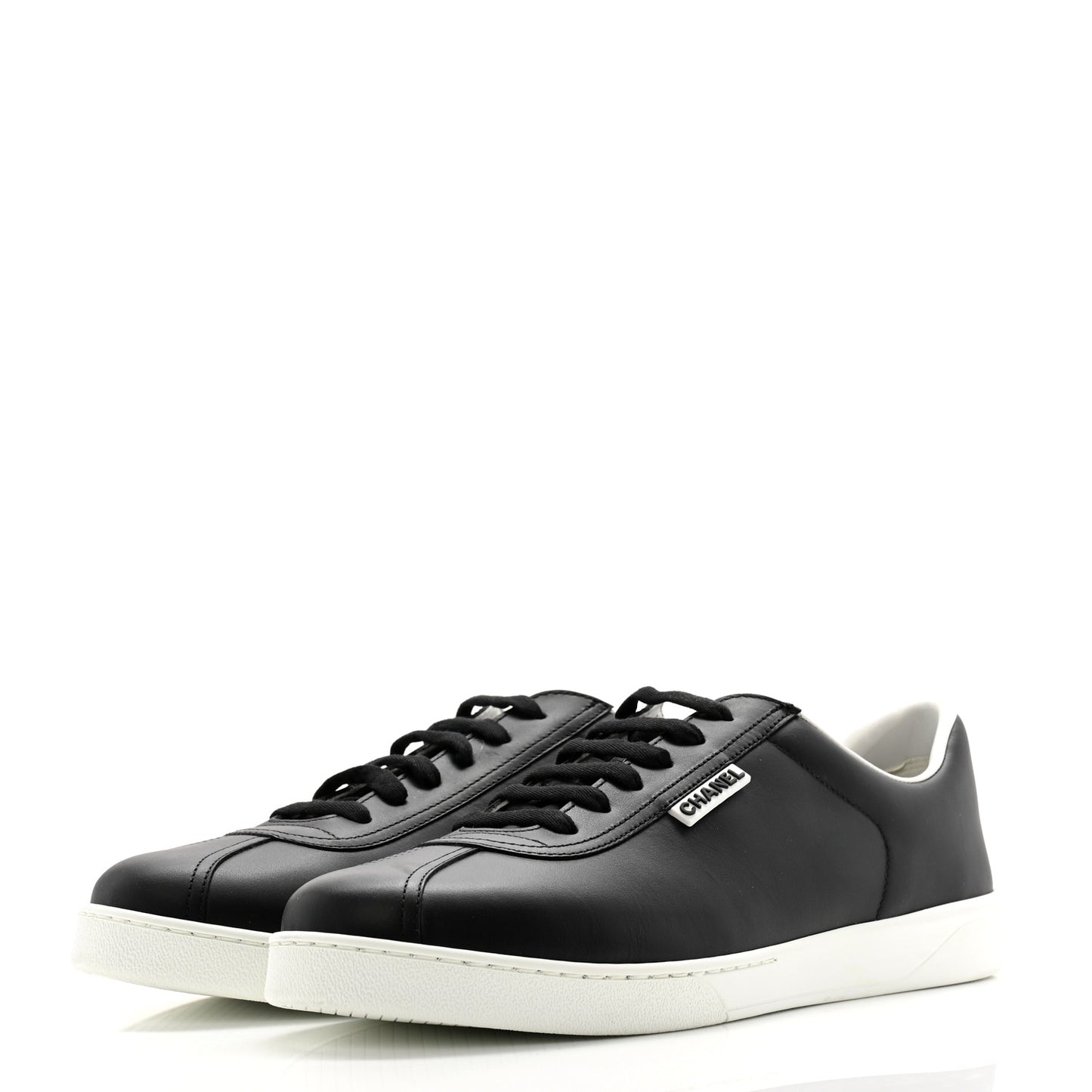 Calfskin CC Mens Sneakers 44 Black