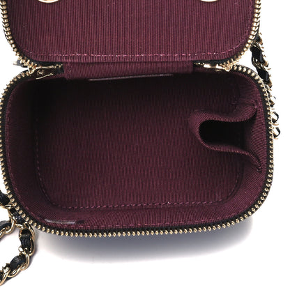 Chanel Caviar Quilted Mini Vanity Case With Chain Black 5 of 9