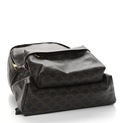 Celine Triomphe Canvas Calfskin Backpack Tan 4 of 8