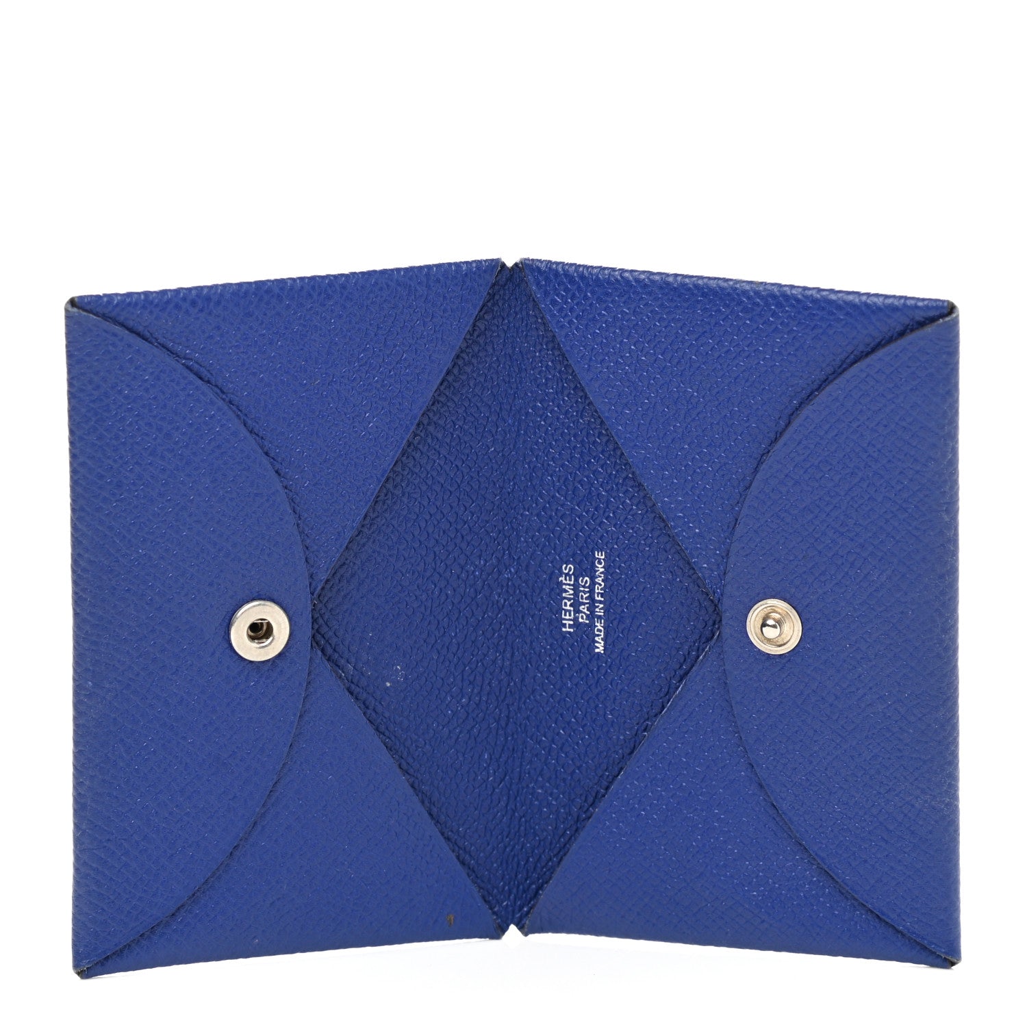 Hermes Epsom Calvi Card Case Bleu Electrique 5 of 8