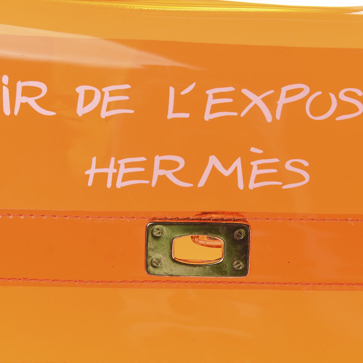 Hermes Vinyl Souvenir De L'Exposition Kelly Orange 6 of 12