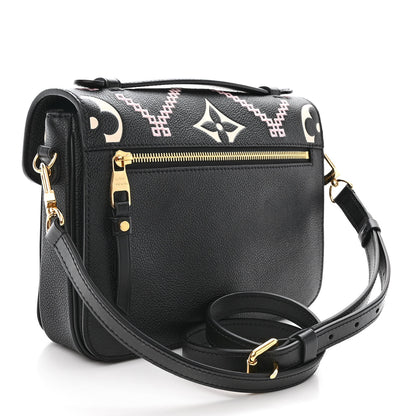 Louis Vuitton Empreinte Monogram Giant Broderies Pochette Metis Black 3 of 10