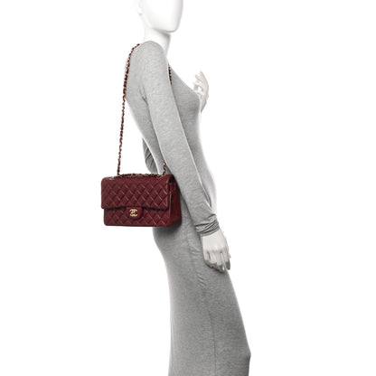 Chanel Lambskin Quilted Medium Double Flap Burgundy 2 of 16