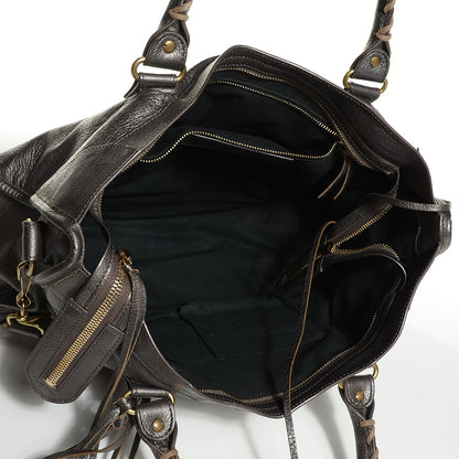 Balenciaga Pearlescent Goatskin Classic Gold Hardware City Bronze 5 of 12