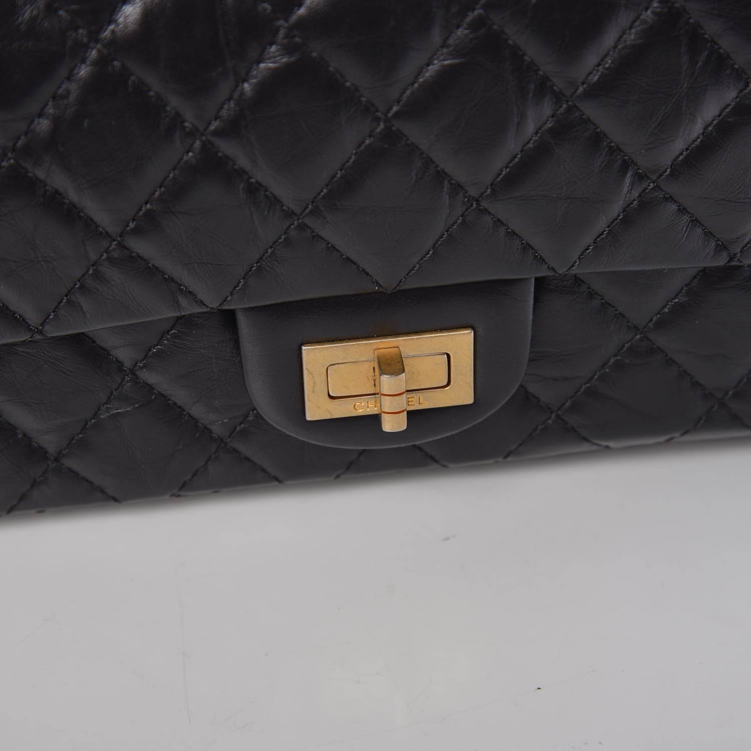 Chanel Aged Calfskin Quilted 2.55 Reissue 225 Flap Black 10 of 13