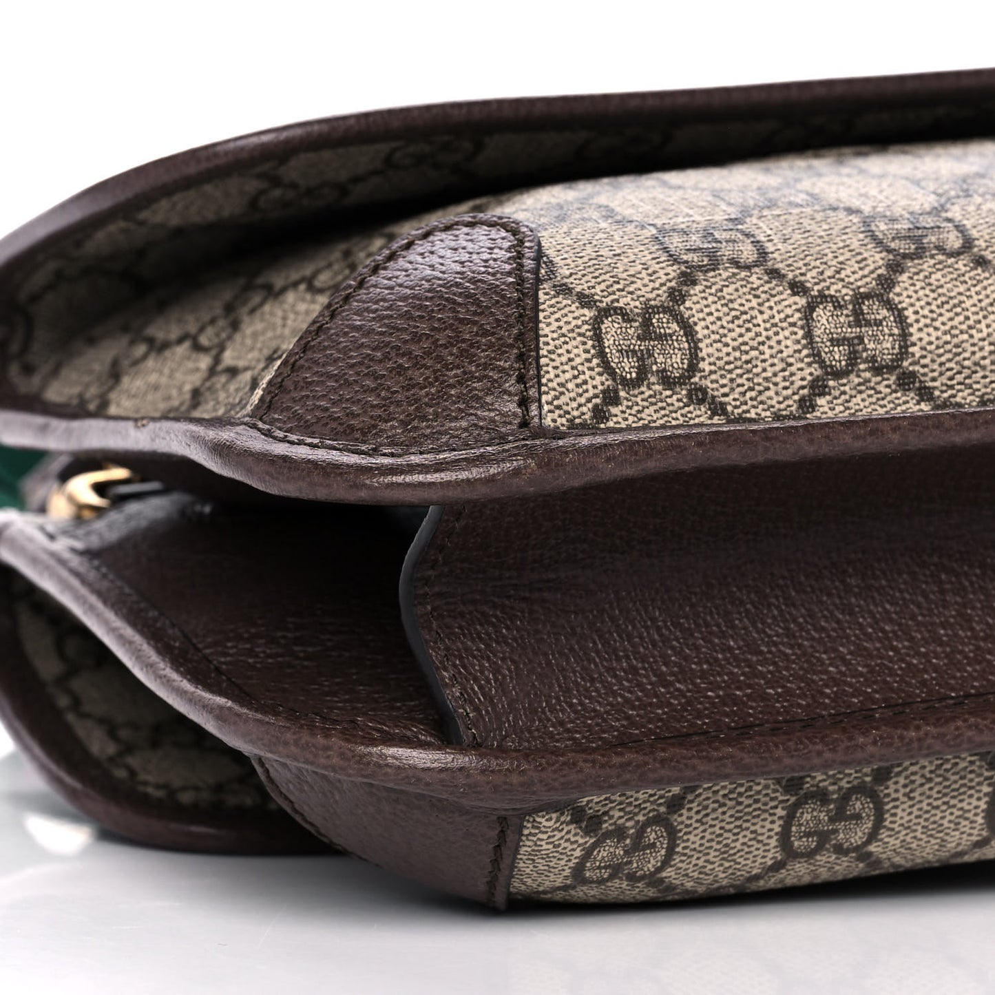 GG Supreme Monogram Web Small Neo Vintage Double Flap Messenger Bag Beige New Acero