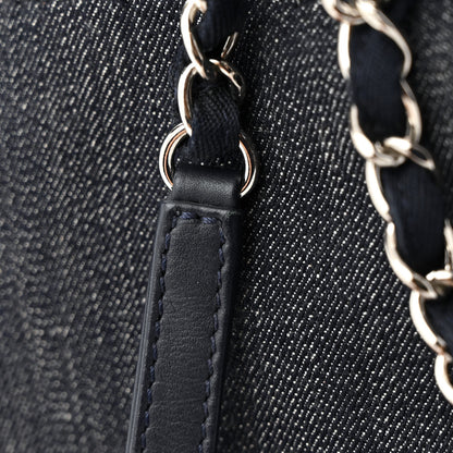 Chanel Denim Small Deauville Tote Dark Blue White 12 of 12