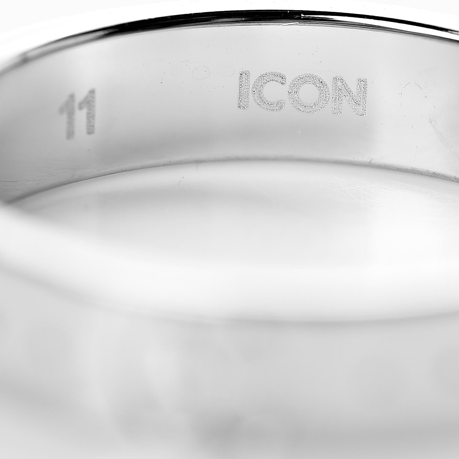 Gucci 18K White Gold 4mm Icon Thin Band Ring 50 5.5 5 of 5