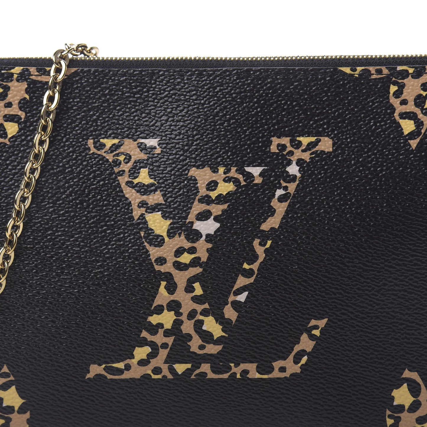 Monogram Giant Jungle Pochette Double Zip Black