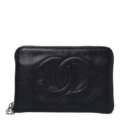 Chanel Caviar Large Timeless CC Zip Around Wallet Black 1 of 12
