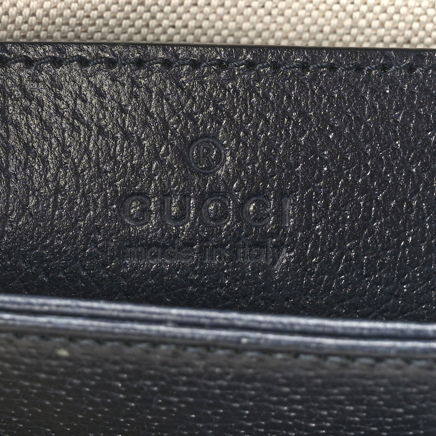 Gucci GG Supreme Monogram Textured Dollar Calfskin Web Small Ophidia Chain Shoulder Bag Beige Blue 7 of 9