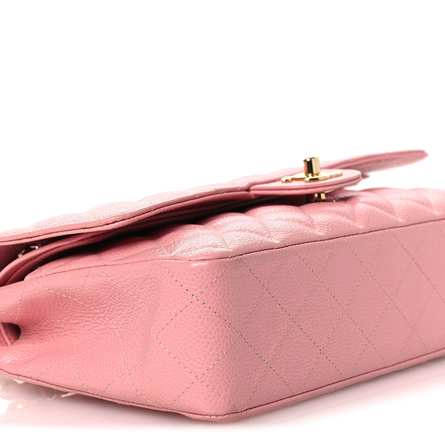 Chanel Caviar Quilted Medium Double Flap Pink 9 of 15