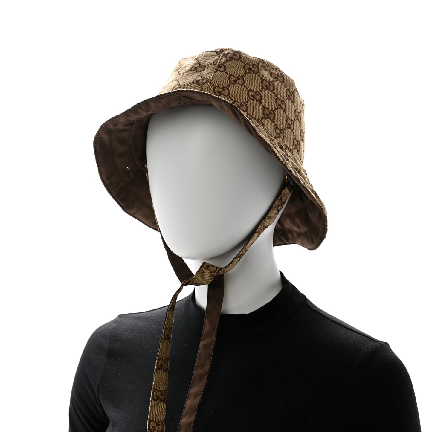 Canvas Monogram Reversible Bucket Hat XL Brown