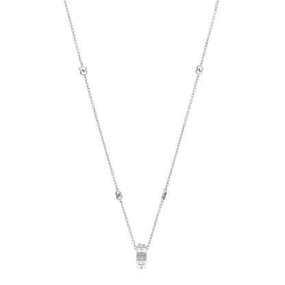 Gucci 18K White Gold Icon Heart Pendant Necklace 1 of 5