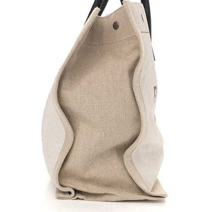 Saint Laurent Linen Calfskin Rive Gauche Tote Optic White 12 of 12