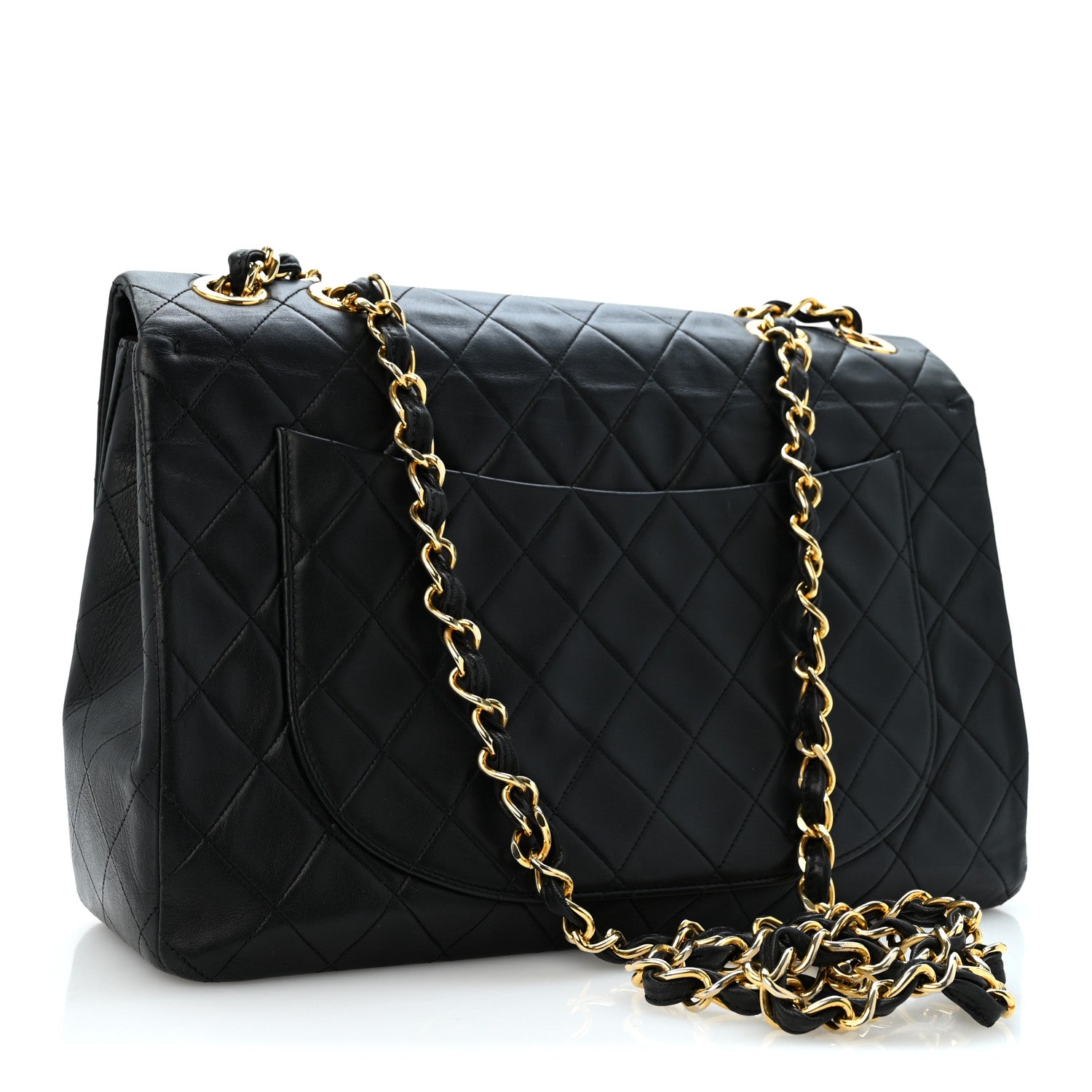 Chanel Lambskin Quilted XL Jumbo Single Flap Black 3 of 14