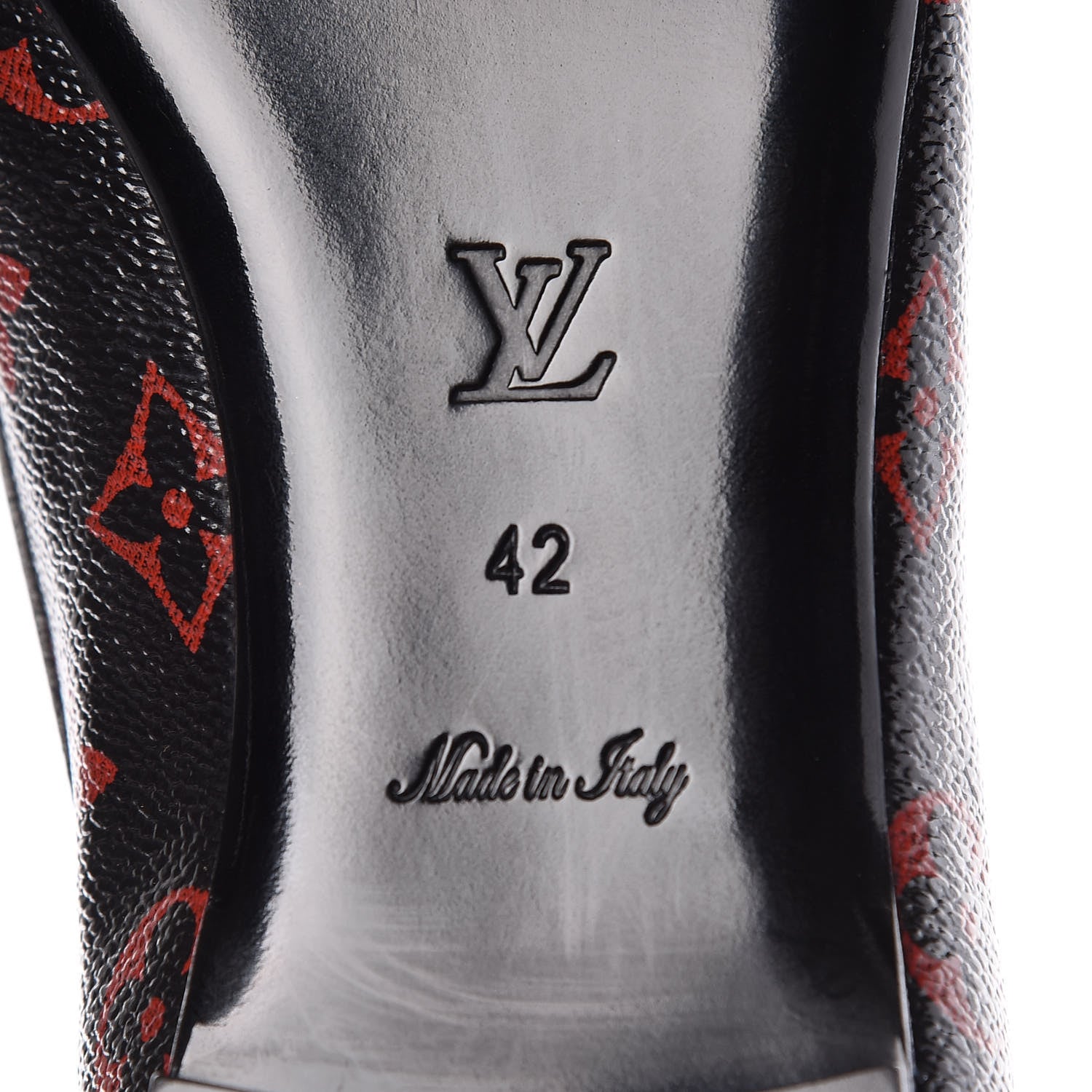 Louis Vuitton Monogram Infrarouge New Revival Ballerina Flats 42 Black 6 of 9