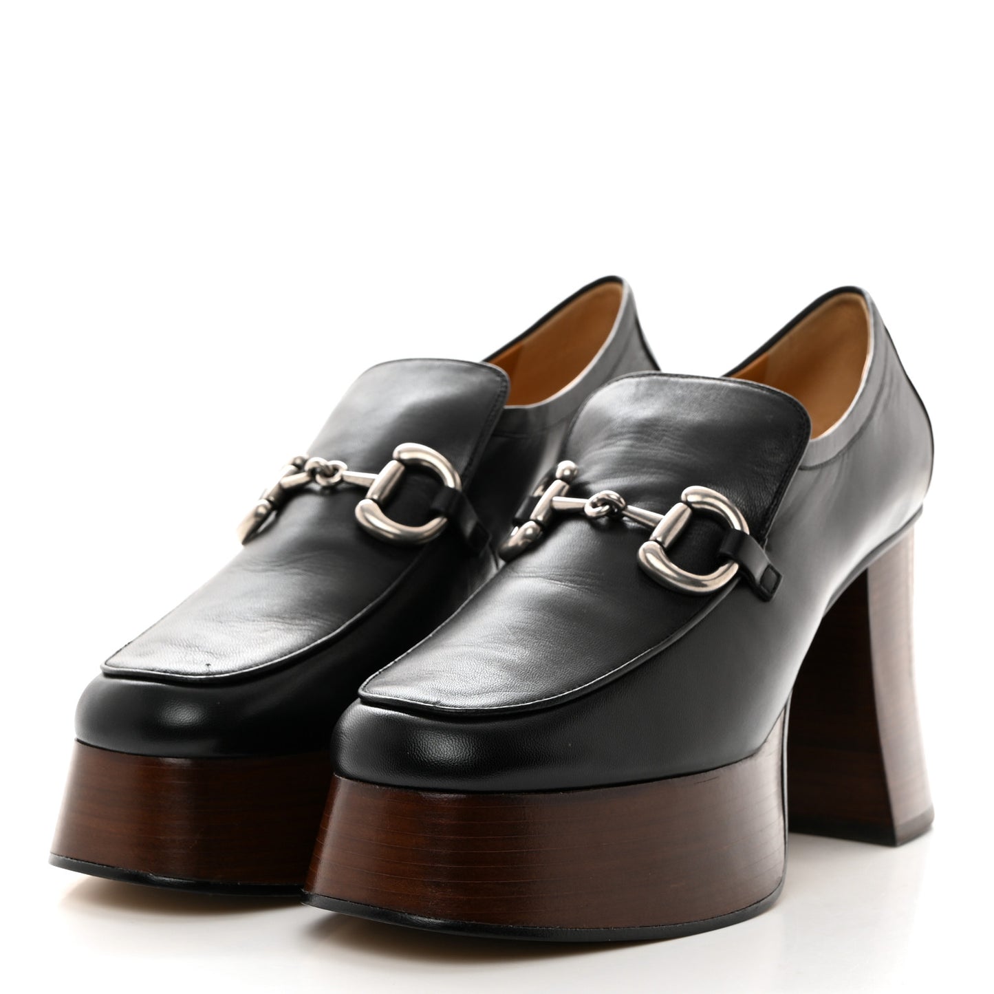 Malaga Kid Horsebit Platform Loafers 40 Black