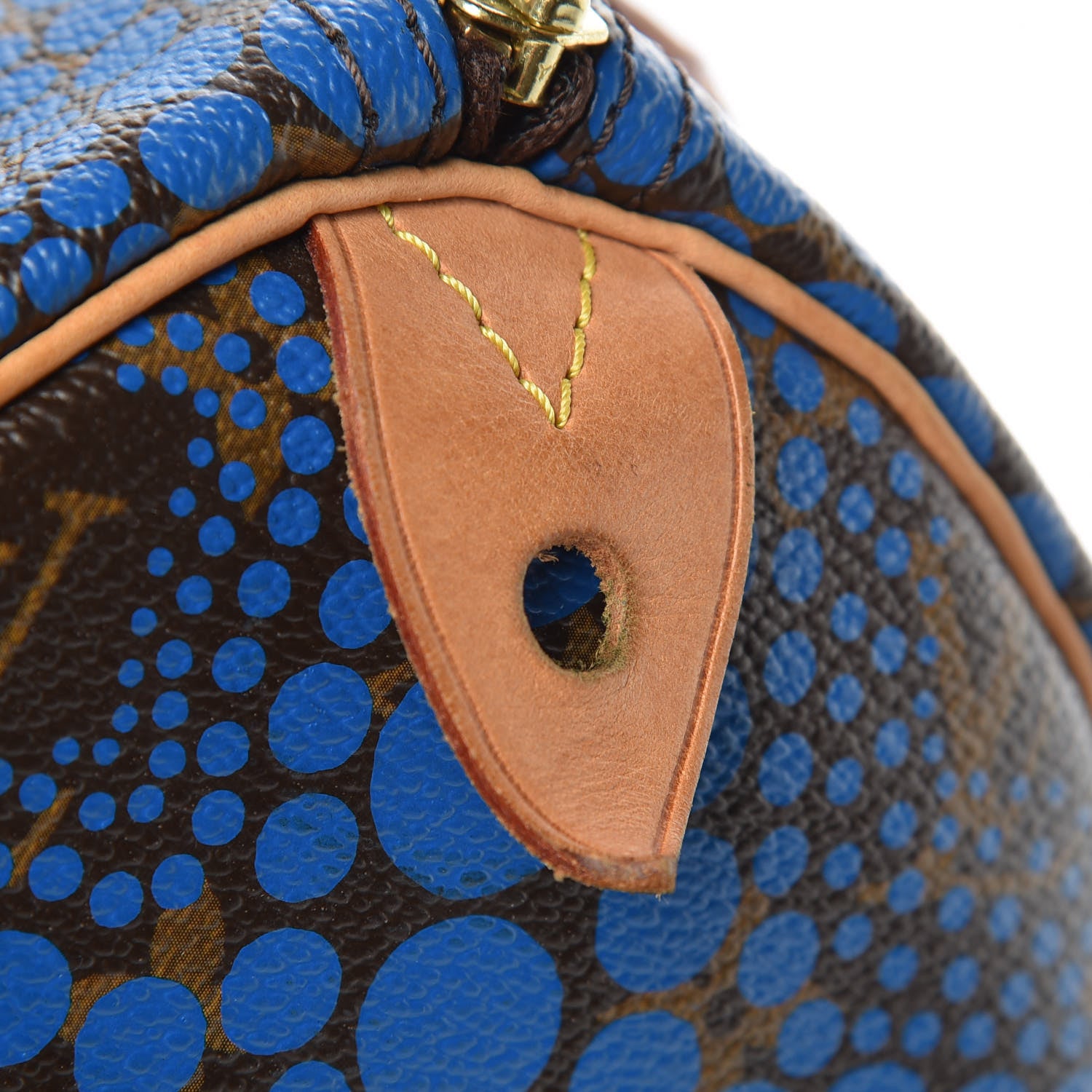 Louis Vuitton Monogram Kusama Town Speedy 30 Blue 12 of 14