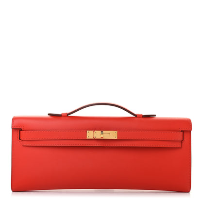 Hermes Swift Kelly Cut Clutch Pochette Capucine 1 of 8