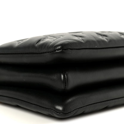 Louis Vuitton Lambskin Embossed Monogram Coussin BB Black 10 of 11