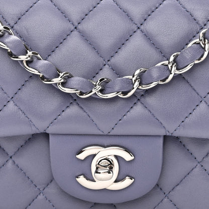Chanel Lambskin Quilted Mini Rectangular Flap Light Purple 9 of 12