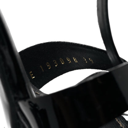 Saint Laurent Patent Tribute 105 Platform Sandals 39 Black 8 of 9