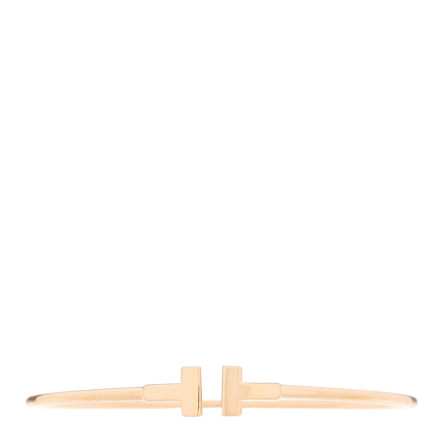 18K Rose Gold Narrow T Wire Bracelet