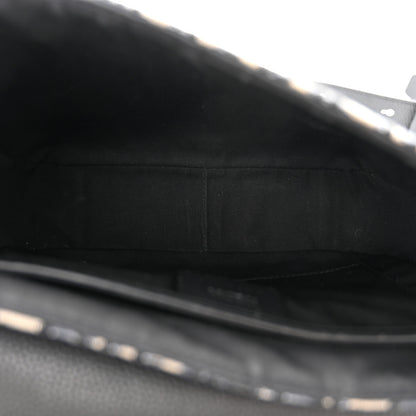 Christian Dior Grained Calfskin Oblique Mini Saddle Messenger Black 5 of 10