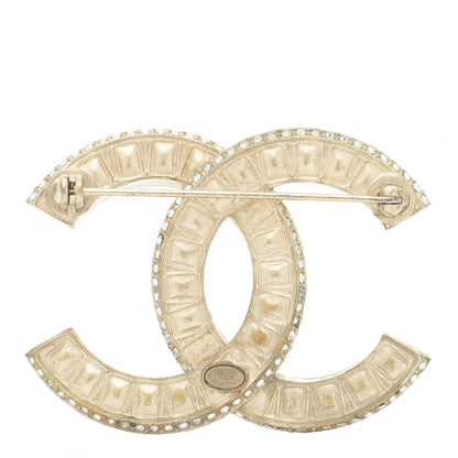 Chanel Baguette Crystal CC Brooch Gold 3 of 6