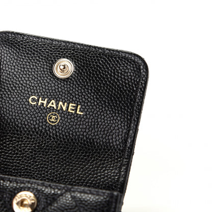 Chanel Caviar Quilted Crystal CC Airpods Pro Case Black 5 of 5