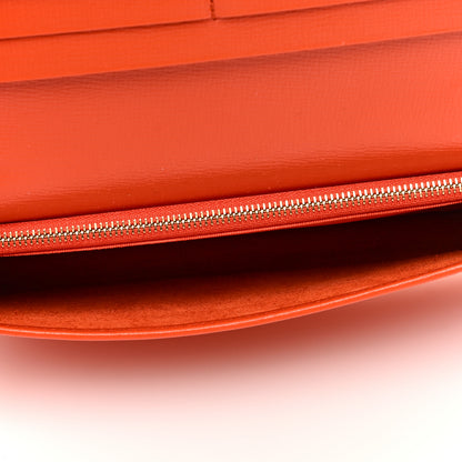 Gucci Azalea Calfskin Enamel Horsebit 1955 Wallet On Chain Deep Orange 5 of 8