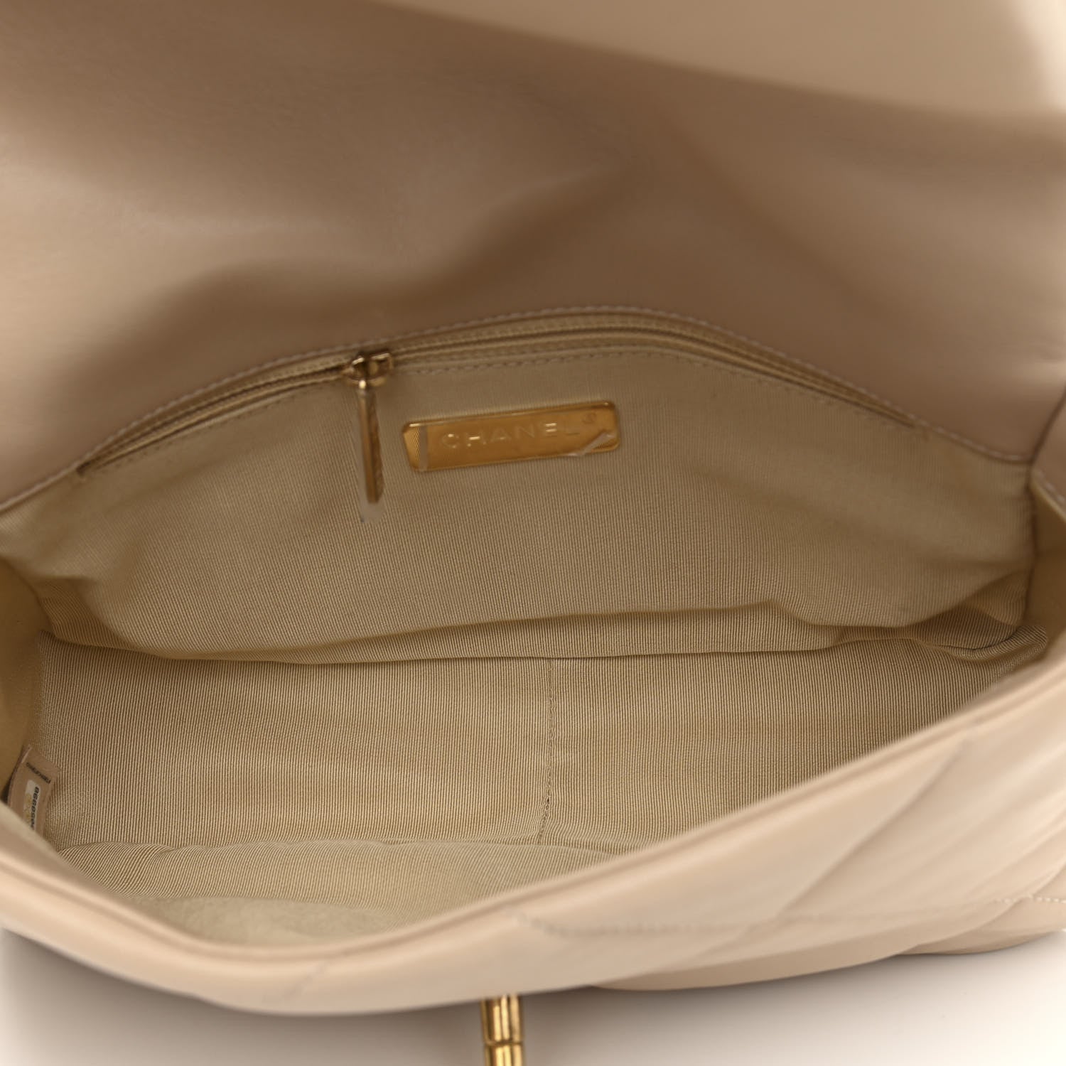 Chanel Lambskin Quilted Medium Chanel 19 Flap Beige 5 of 11