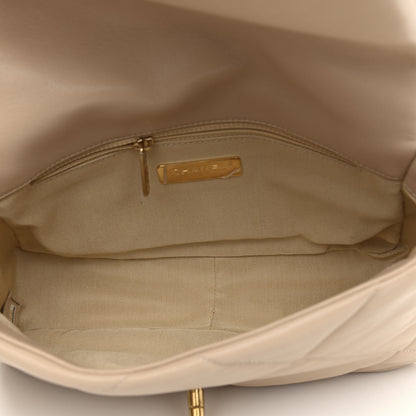 Chanel Lambskin Quilted Medium Chanel 19 Flap Beige 5 of 11