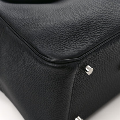 Hermes Taurillon Clemence Lindy 26 Black 9 of 10