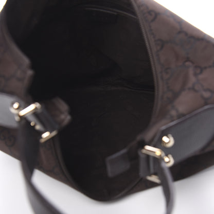Gucci Canvas GG Reins Hobo Brown Black 6 of 11