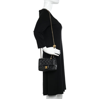 Chanel Lambskin Quilted Mini Pearl Crush Flap Black 2 of 12