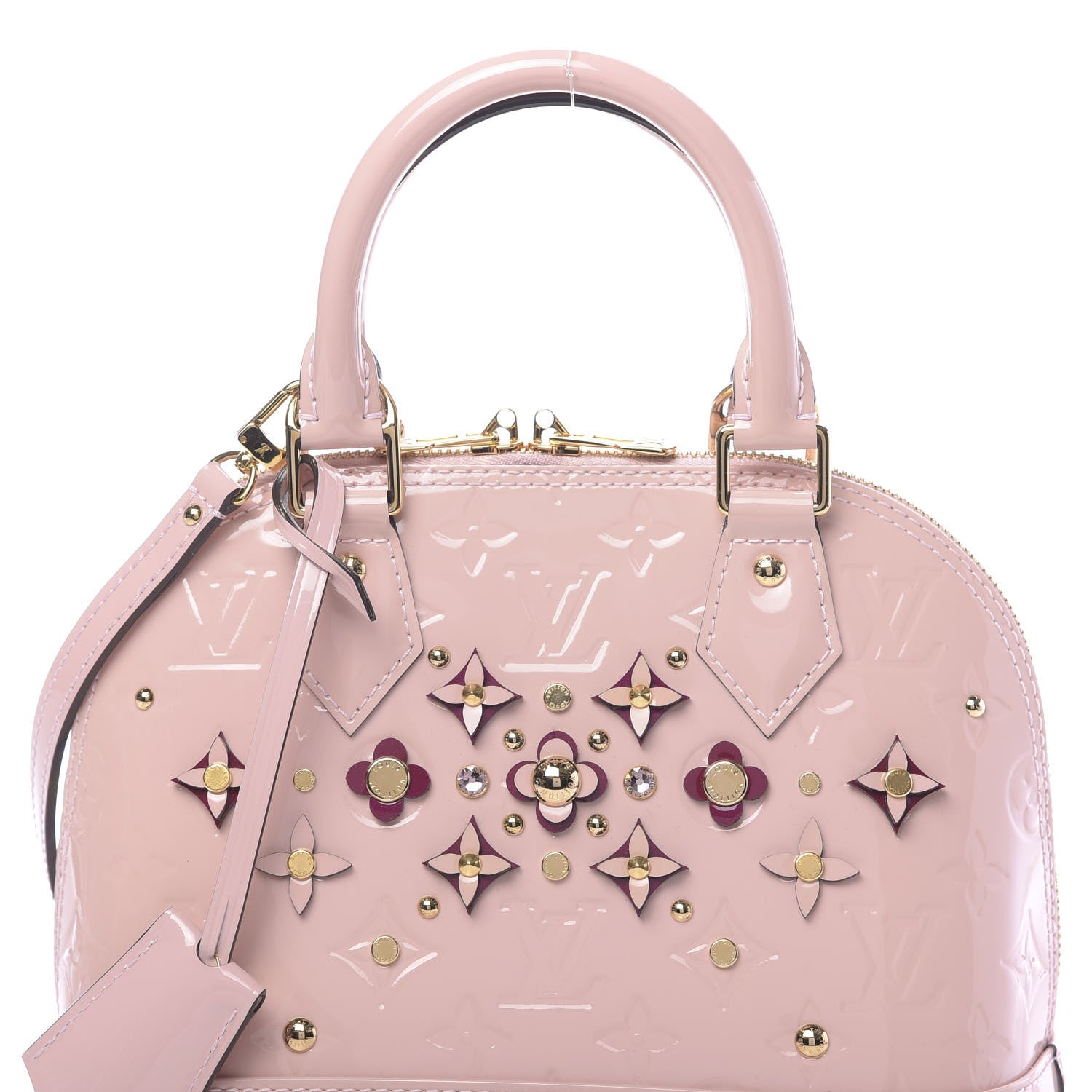 Louis Vuitton Vernis Flowers Alma BB Rose Ballerine 8 of 8