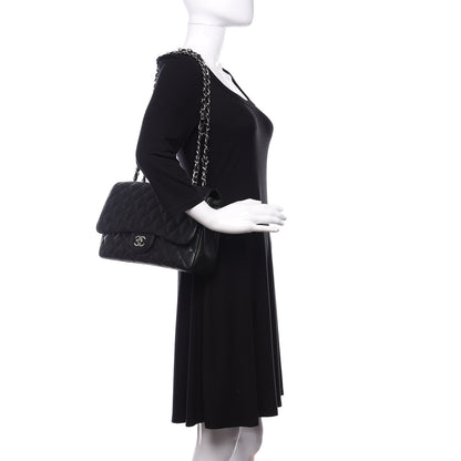 Chanel Caviar Quilted Jumbo Single Flap Black 2 of 10