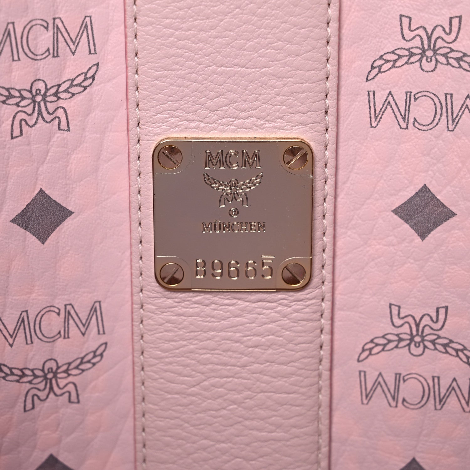 MCM Visetos Medium Liz Reversible Shopper Tote Powder Pink 6 of 13