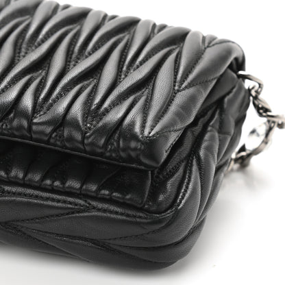 Miu Miu Nappa Matelasse Crystal Chain Crossbody Bag Black 9 of 9